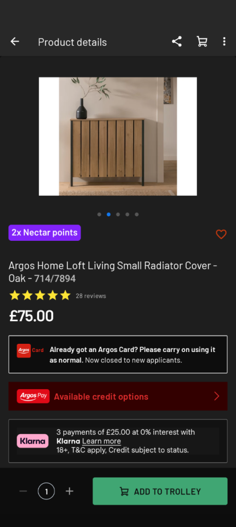 Radiator cover 