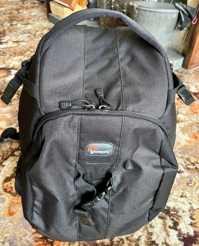 LowePro photography backpack.
