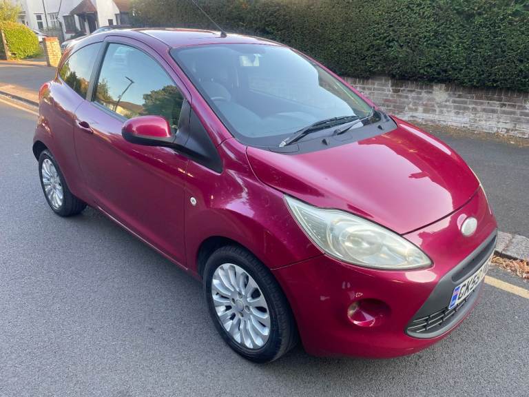 FORD KA 1.2 ZETEC, FSH, EW, AC, VGC, BURGUNDY.