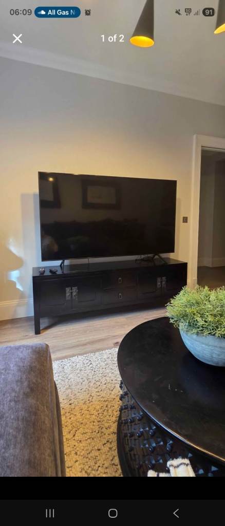 Black TV Unit / Sideboard – Good Condition