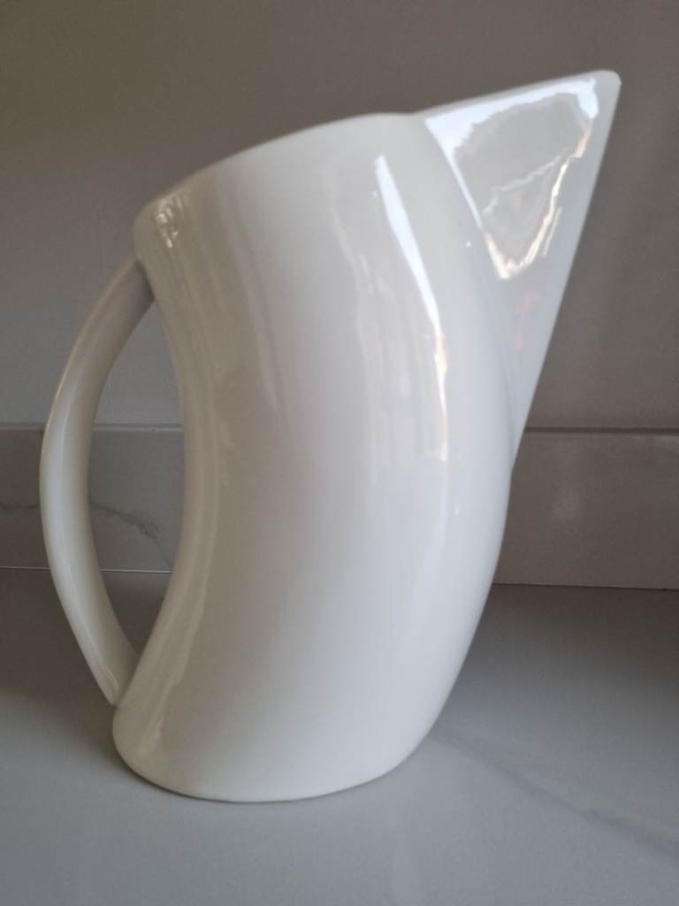Large White Strawberry Street Jug
