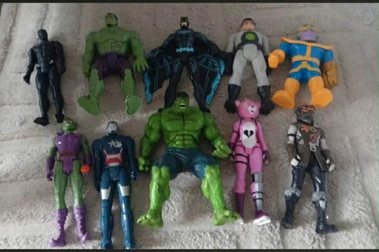 Job Lot of Multicoloured Plastic Action Figures - Good Condition Mix