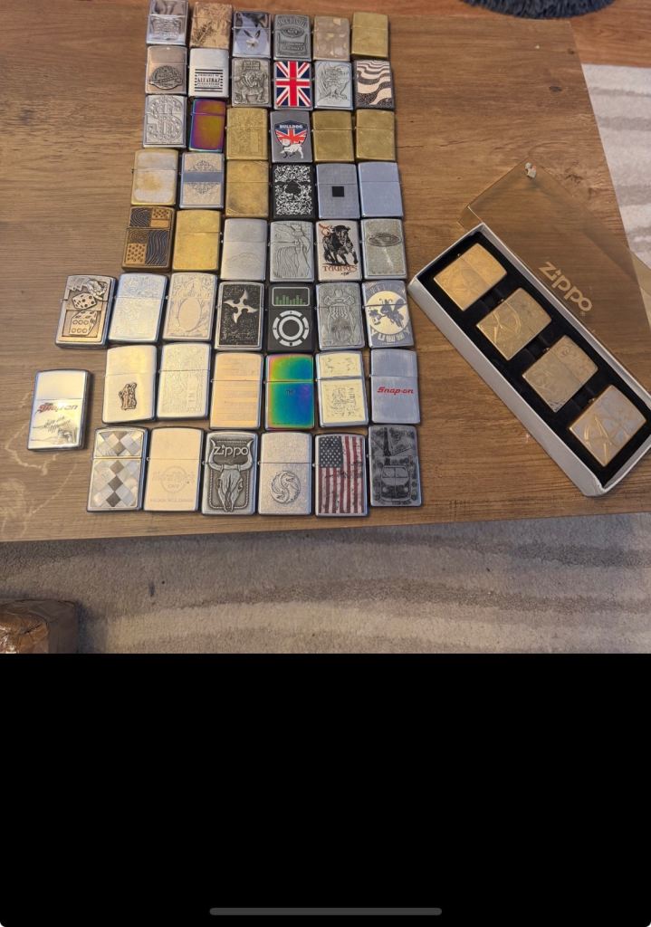 Large Collection of Zippo Lighters – Good Condition