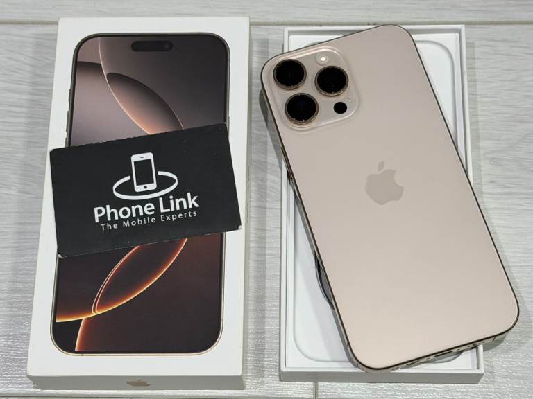 📱Desert Titanium iPhone 16 Pro Max 256GB Unlocked - 99% Battery 🔋 + Apple Warranty 🍎 - P1514