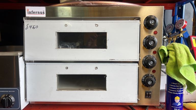 Commercial pizza oven double deck electric for pizza shop cafe shopb