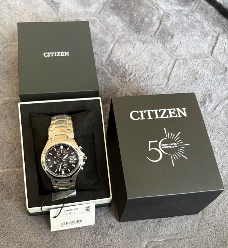 Citizen Eco-Drive Super Titanium Chronograph Watch CA0700-86E - New