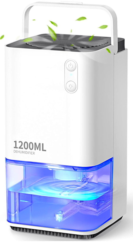 EasyAcc® 1200ml Electric Dehumidifier with Ultra Quiet & Auto Shut off 