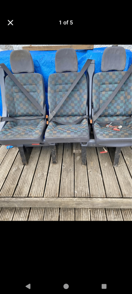 Mercedes Vito rear seats built in belts 