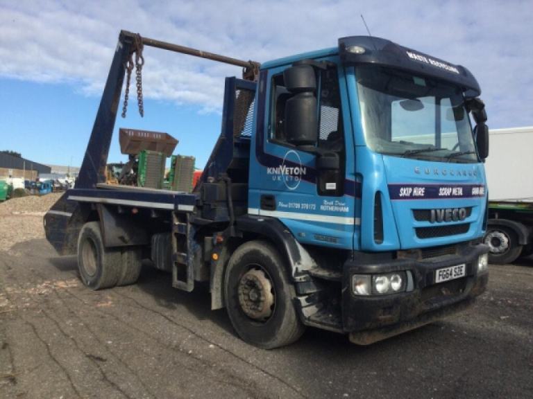 2014 (64) IVECO EUROCARGO DIESEL SKIP LOADER 6.7 180E25K TIPPER Semi Automatic