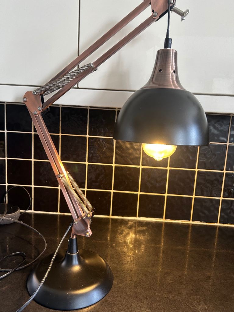 Adjustable Black & Copper Desk