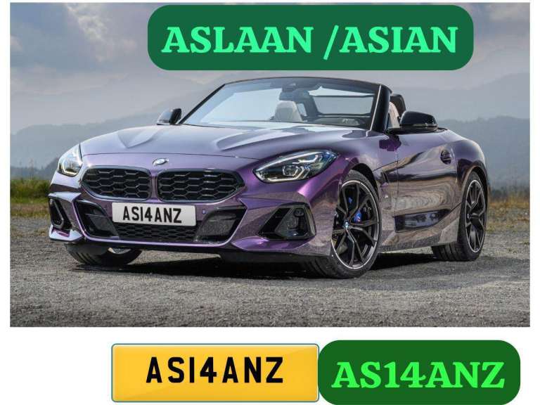 Asiaans number plate
