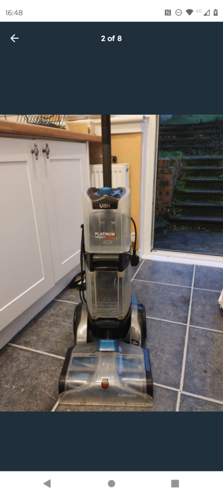 Vax platinum smart wash top of the range carpet cleaning machine 