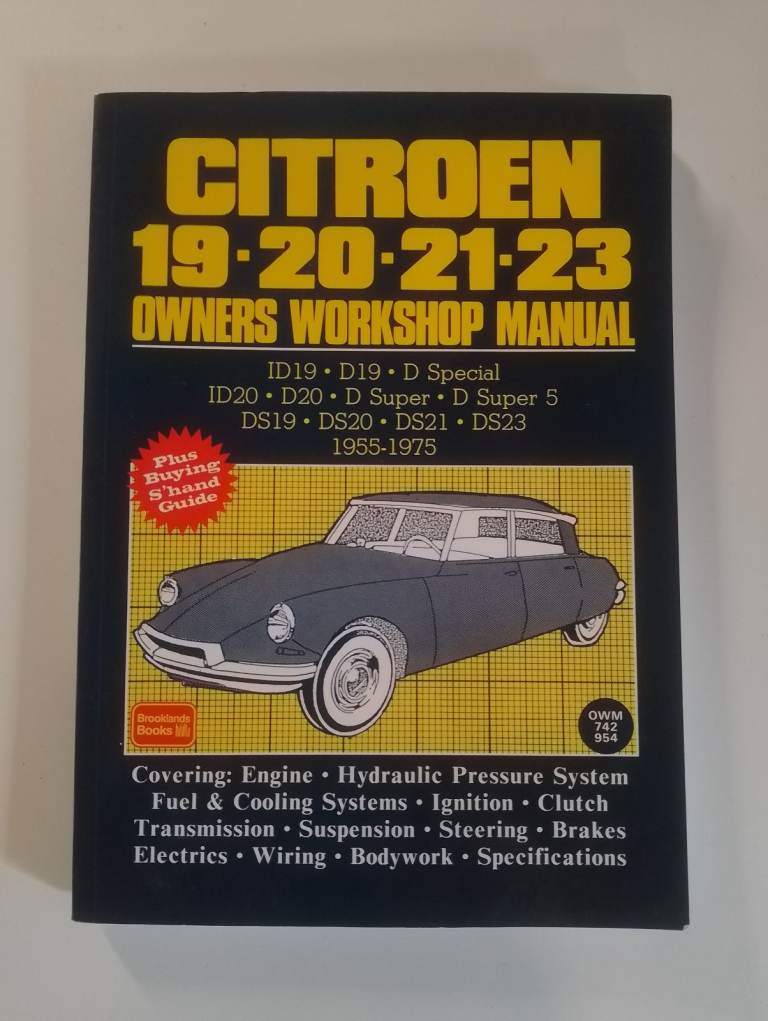 Citroen DS ID D Super Workshop Shop Manual