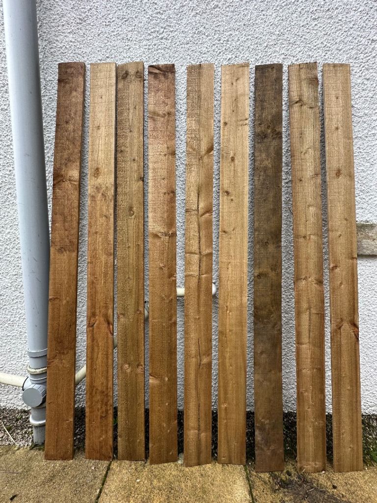 9 X Feather edge fence boards