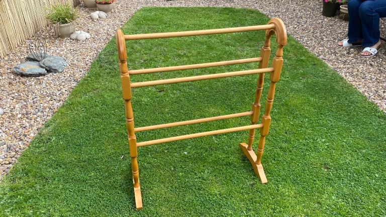 Pine Towel Rail Stand – Good Condition