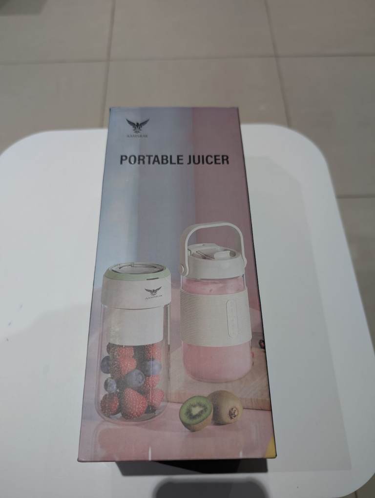 Aamsrak Portable Juicer 380ml Cordless - Shakes Smoothies Juices on the Go - New