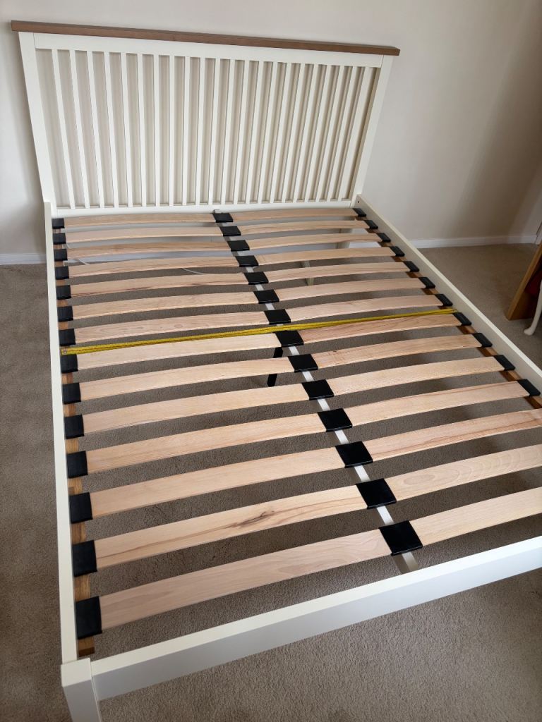 King size wooden bed base with headboard 
