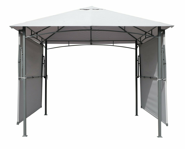Brand New Habitat 3m x 3m Double Fly Side Panelled Garden Gazebo – Unopened