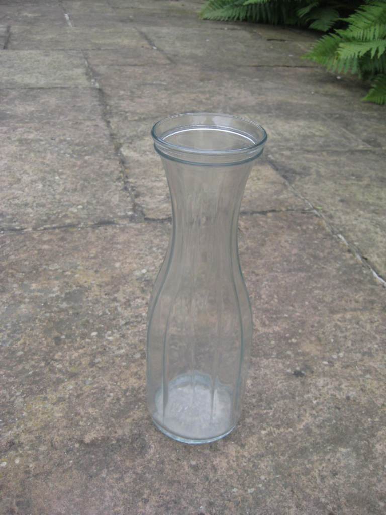 IKEA Made in Italy Glass Carafe 28.5 cm High with 9 cm Diameter Base for £3.00