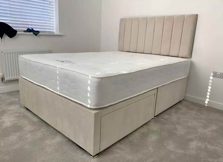 Luxury Divan 4ft6 double bed with mattress || 20% Discount || Free Delivery || today Delivery