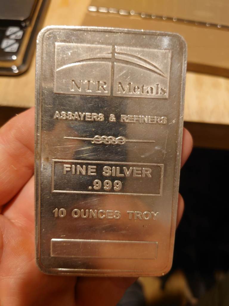 Silver  10 Oz silver NTR bar FREE SIGMA CHECK 