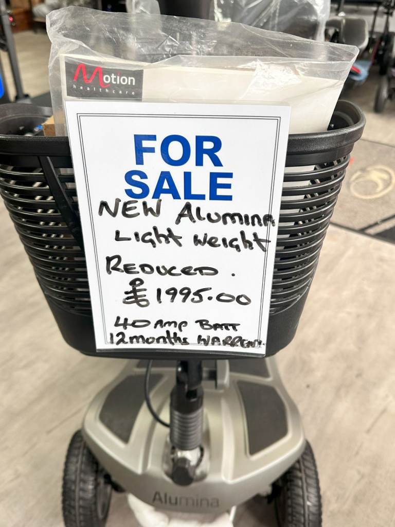  Motion Healthcare Alumina Lightweight Mobility Scooter – Graphite Grey 