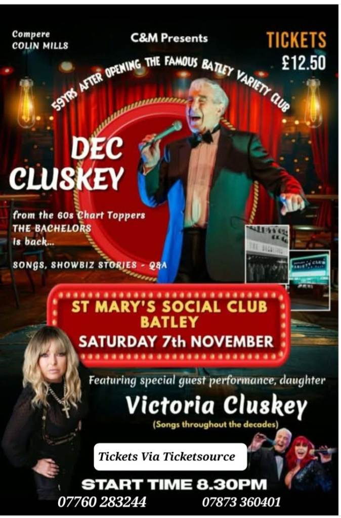 The Bachelors live in Batley , Tickets £12.50