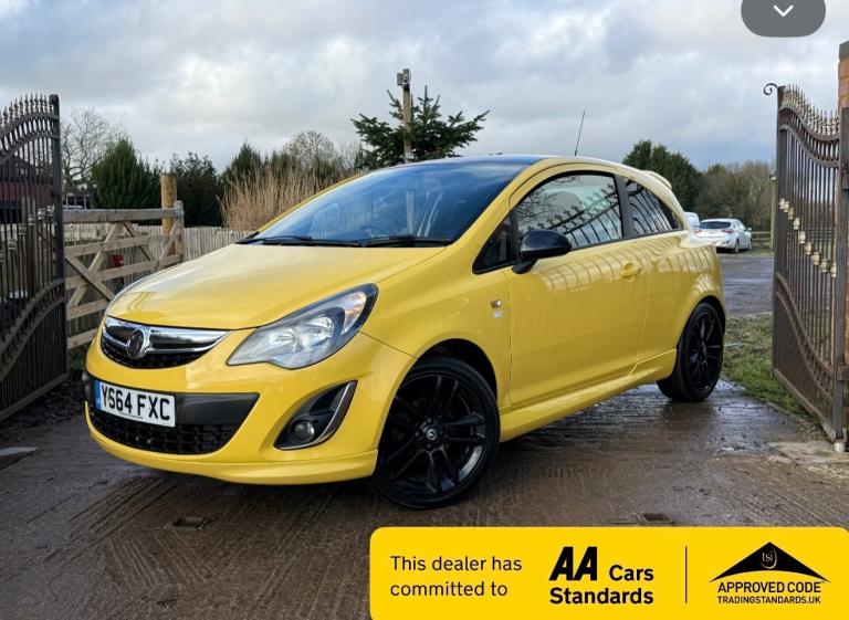 2014 Vauxhall Corsa 1.3 CDTI ECOFLEX LIMITED EDITION 3DR 99K (YELLOW) F.S.H / M.O.T JAN 2027 HATC...