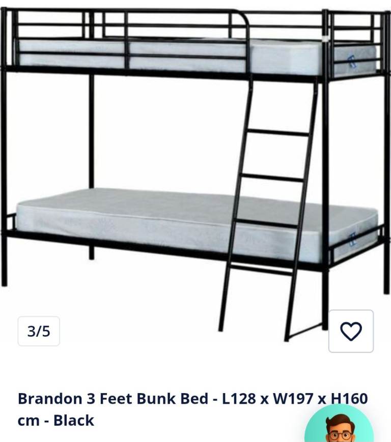 Kids bunk beds in sliver 