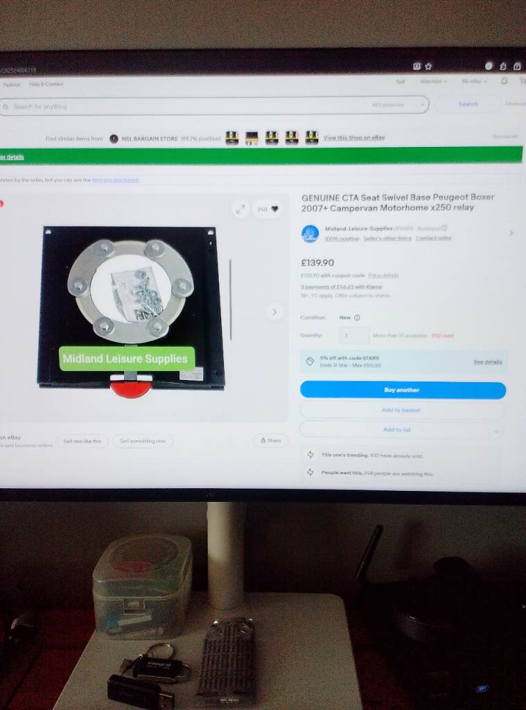 Genuine swivel seat adapter 