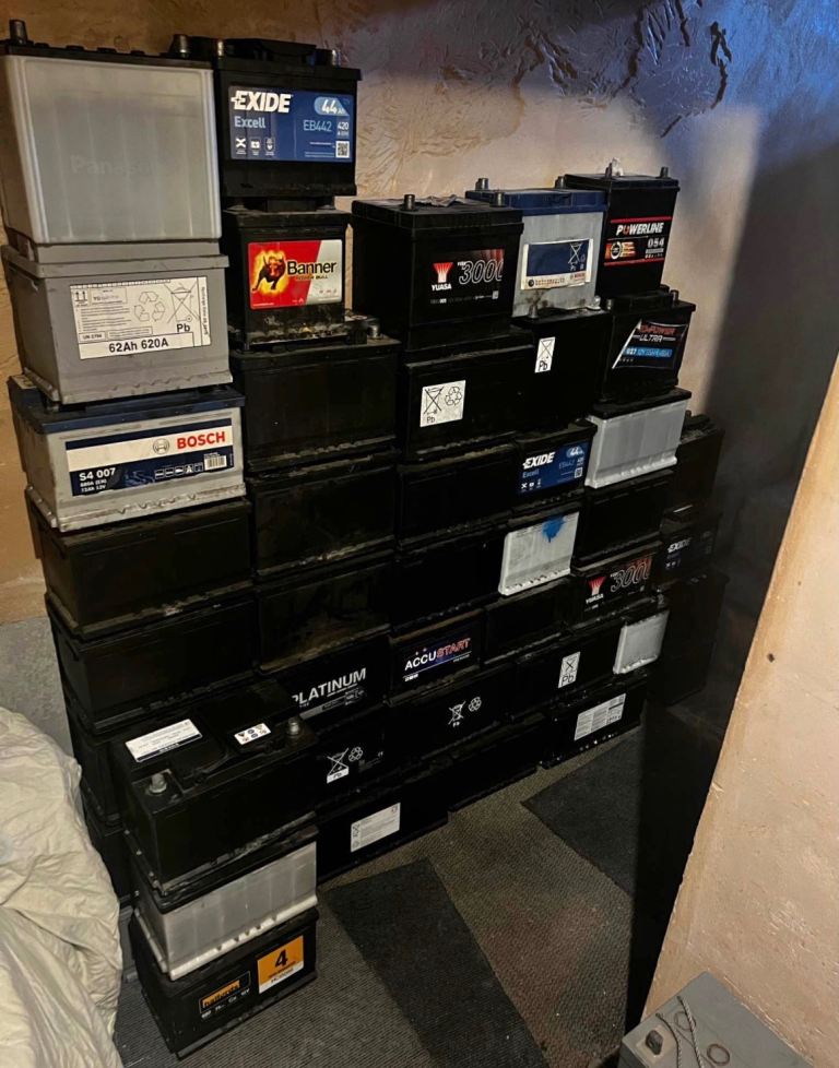 X 63 scrap car batteries 