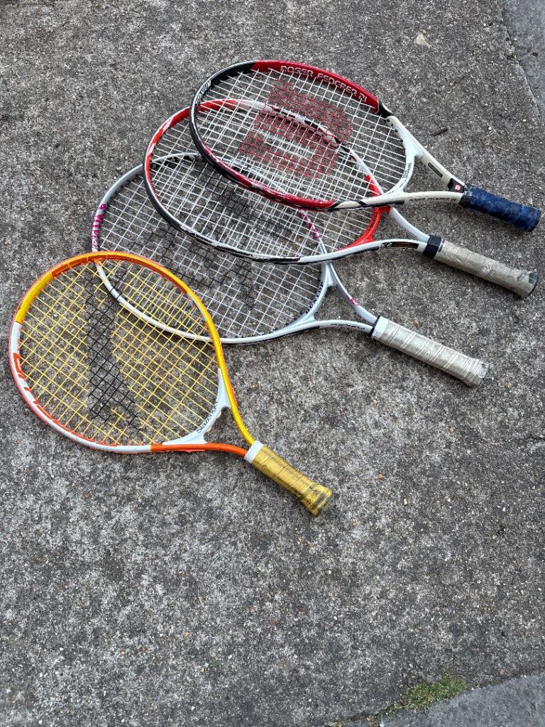 Three Used kids Tennis Rackets - Good for Beginners