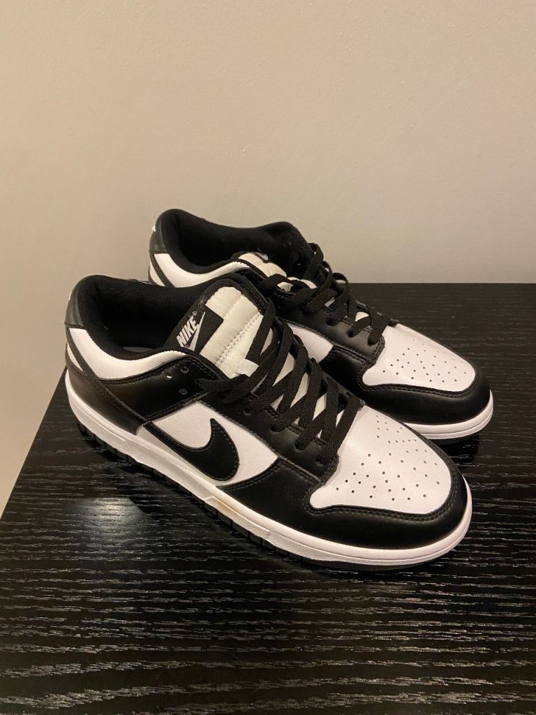 Nike Dunk Low 'Panda' Trainers - Black & White UK 9