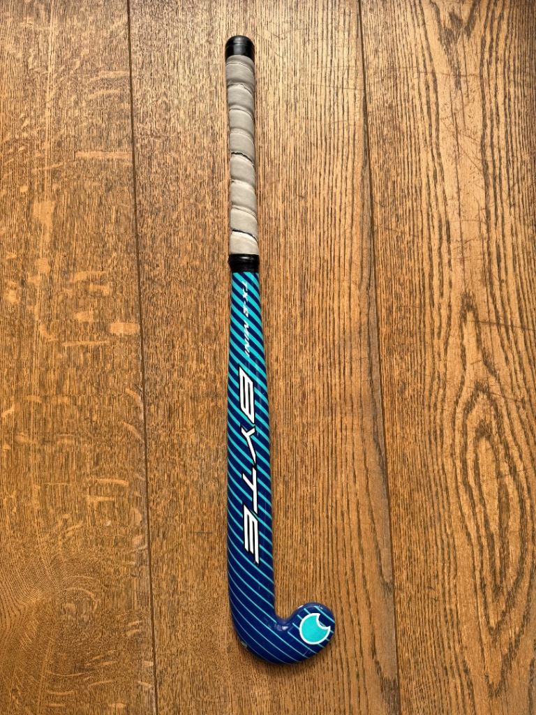 Kids hockey stick, 24 inches (BYTE TX2 MINI HOCKEY STICK BLUE/TEAL)