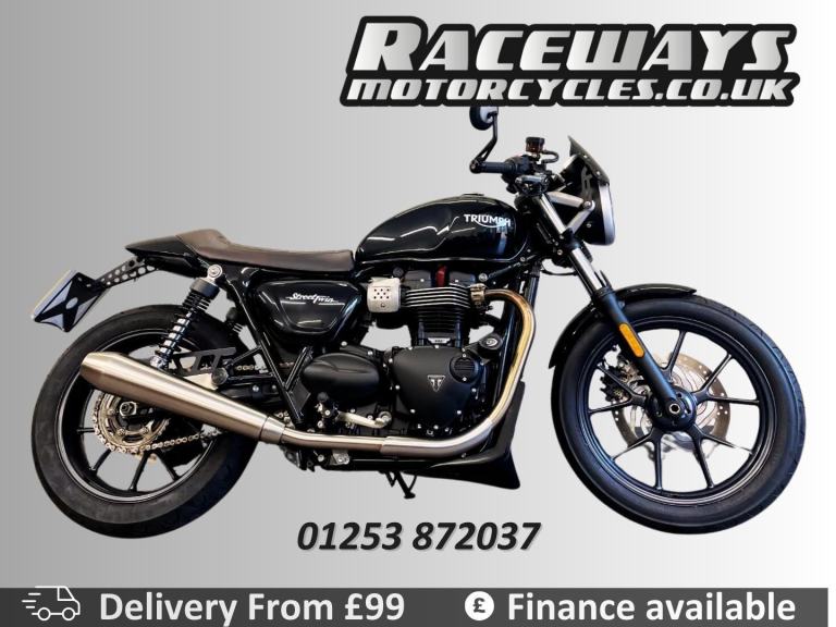 TRIUMPH BONNEVILLE STREET TWIN 2016 66 REG BLACK USED MOTORCYCLE 900CC