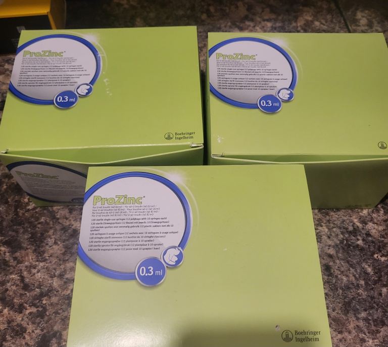 Prozinc insulin syringes