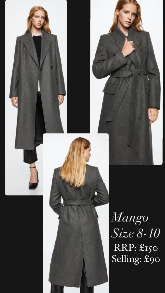 Mango Grey Coat and Jacket Brand New 