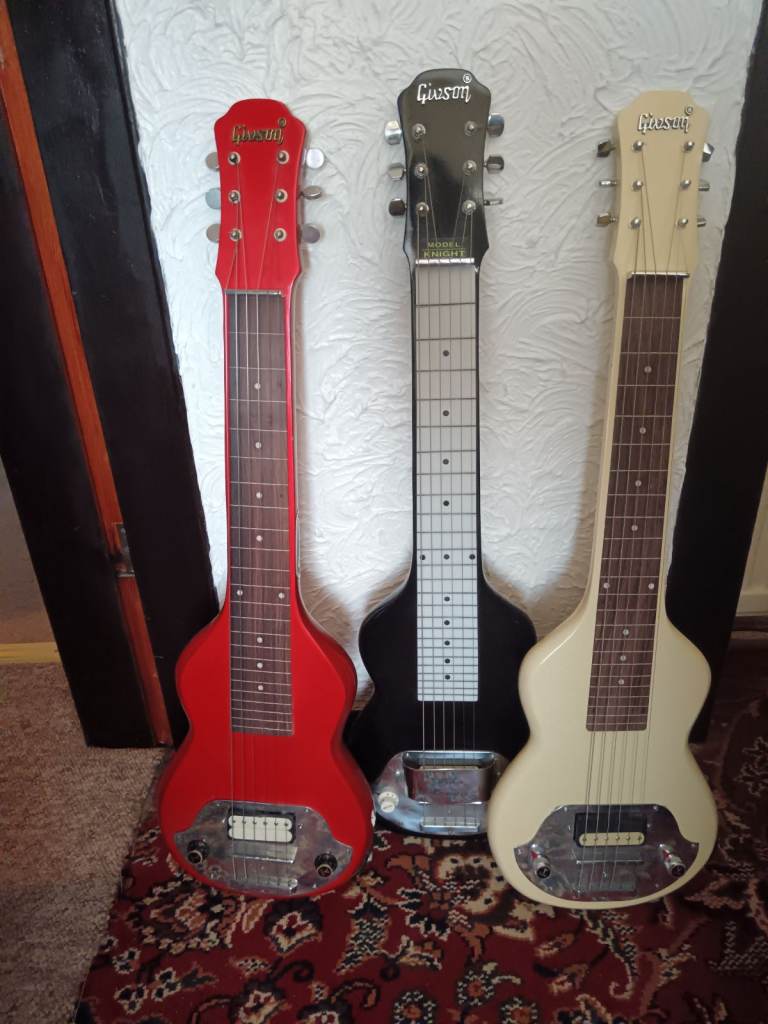 A Selection of Lap Steel Guitars and amplifier 