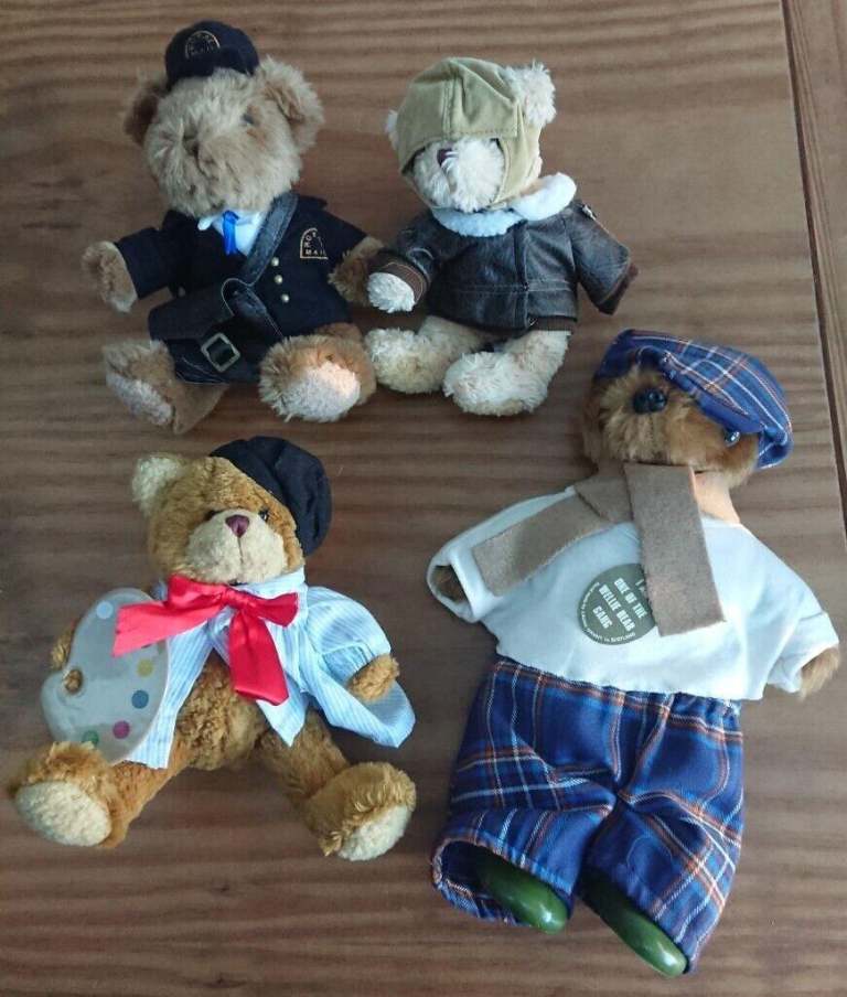 Collectors Teddy Bears x4 