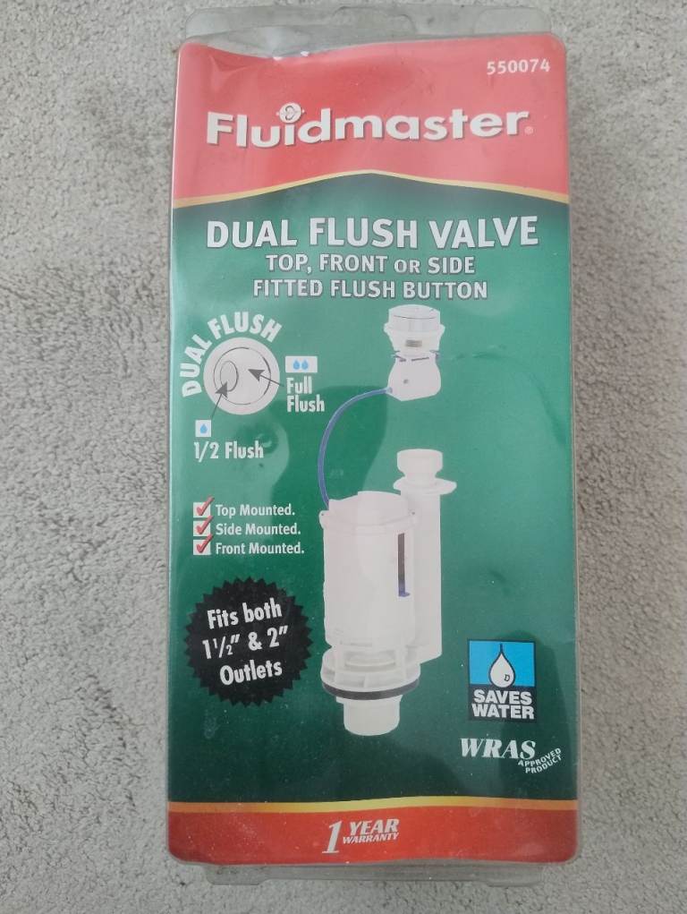 Fluid master WC Dual Flush Valve, as new