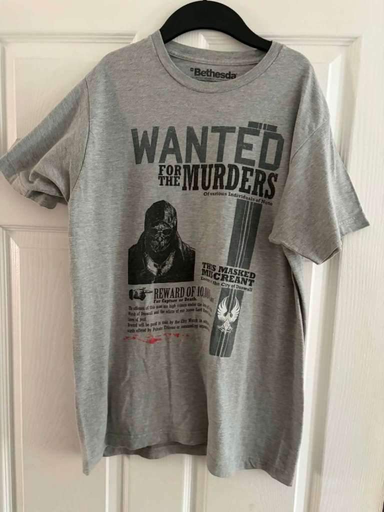 Dishonored "Wanted" T-Shirt (Bethesda Official) – Size M
