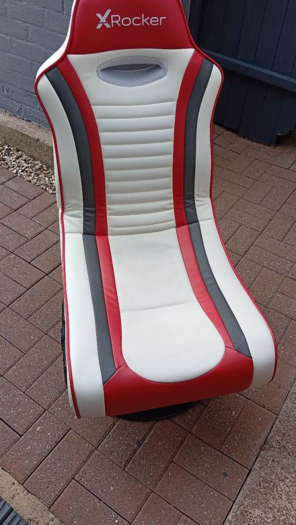 XRocker Gaming Chair – Red and White, Good Condition