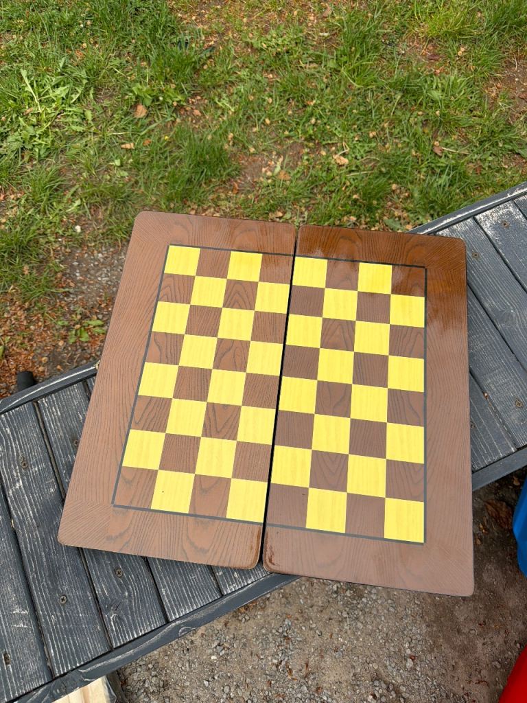 Chess ,  draught and backgammon board