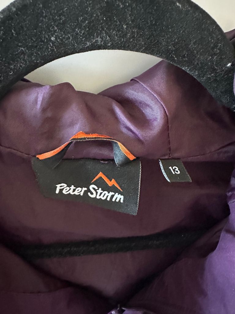 Peter Storm kids  Waterproof Jacket – Purple, Size 13