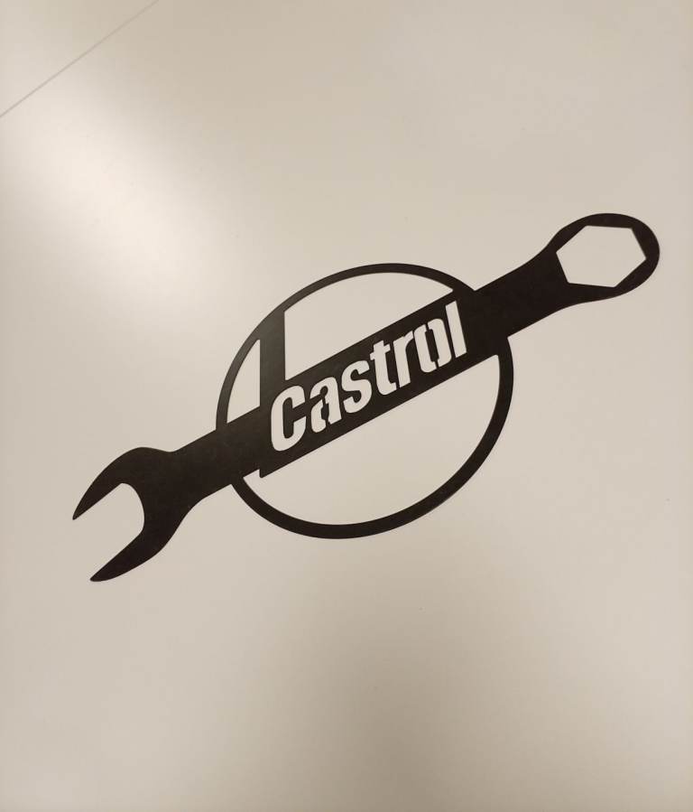 Castrol Spanner Garage Wall Art – Retro Workshop Metal Sign 🛠️