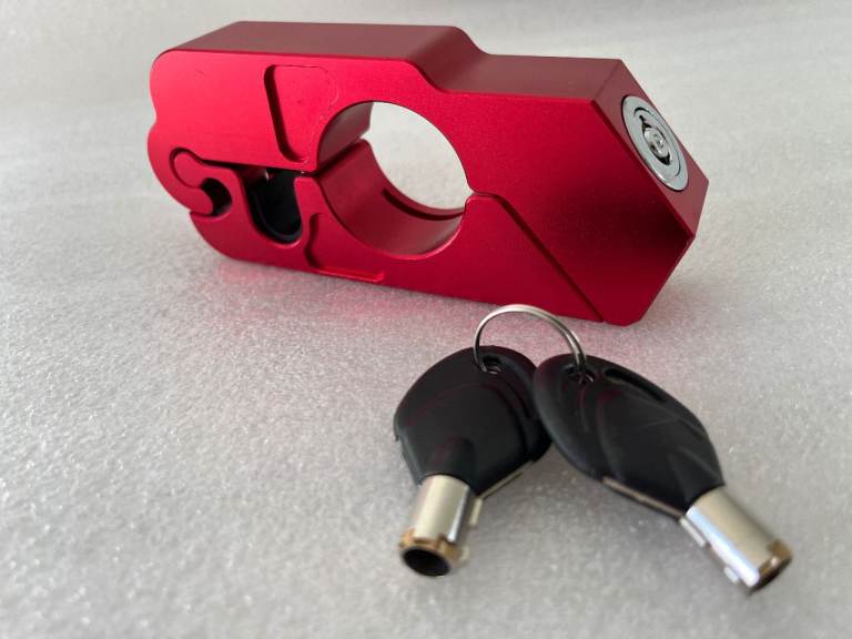 Motorcycle Bike ATV Handlebar Throttle Lock Grip Brake Level Lock Anti-theft CNC