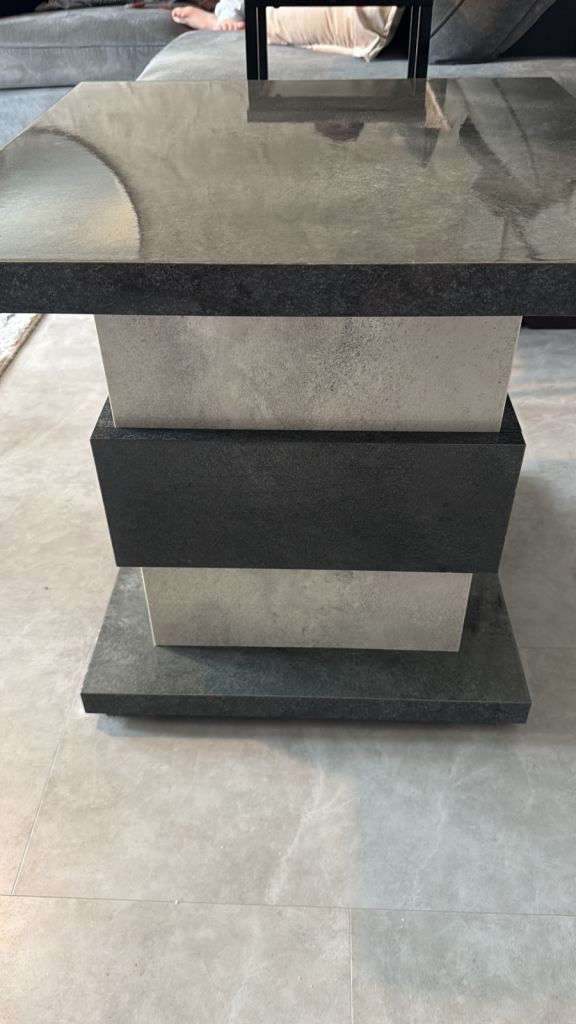 Grey high gloss side table - can deliver small fee 