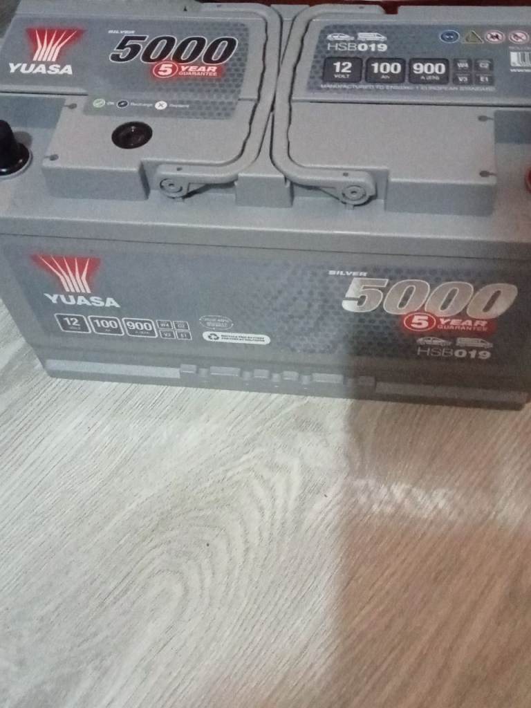 Yuasa silver 5000 12v battery new