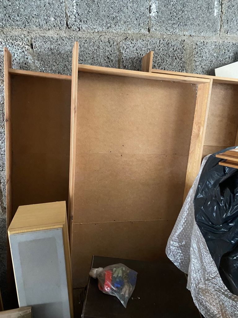 Three wooden (with wheels) under bed storage boxes..full size under any bed