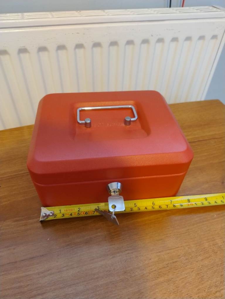 Red Metal Lock Box / Cashbox